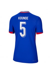 Frankrijk Jules Kounde #5 Voetbaltruitje Thuis tenue Dames EK 2024 Korte Mouw